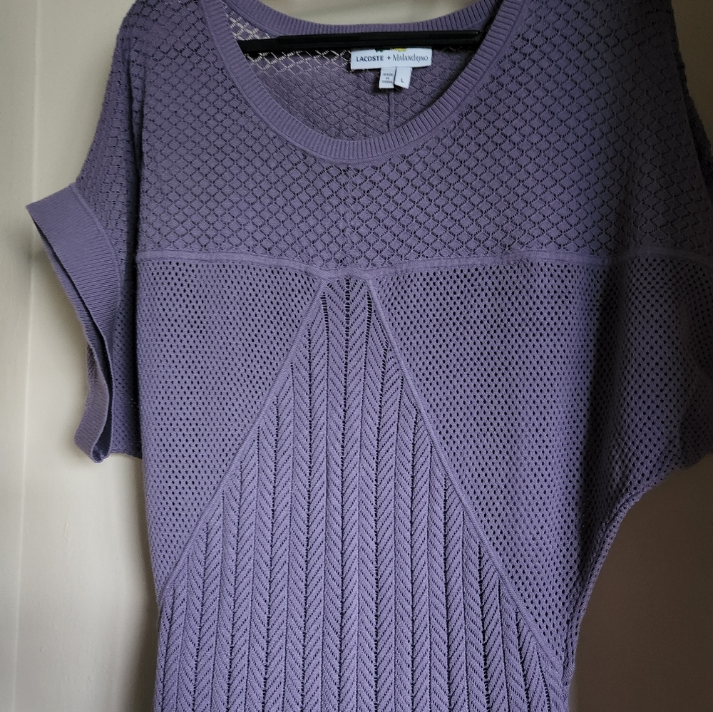 Lacoste Purple Knit Dress View 3